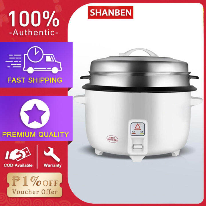 SHANBEN 8.0L Rice Cooker Heavy Duty BIG13004500W Rice Cooker Non Stick