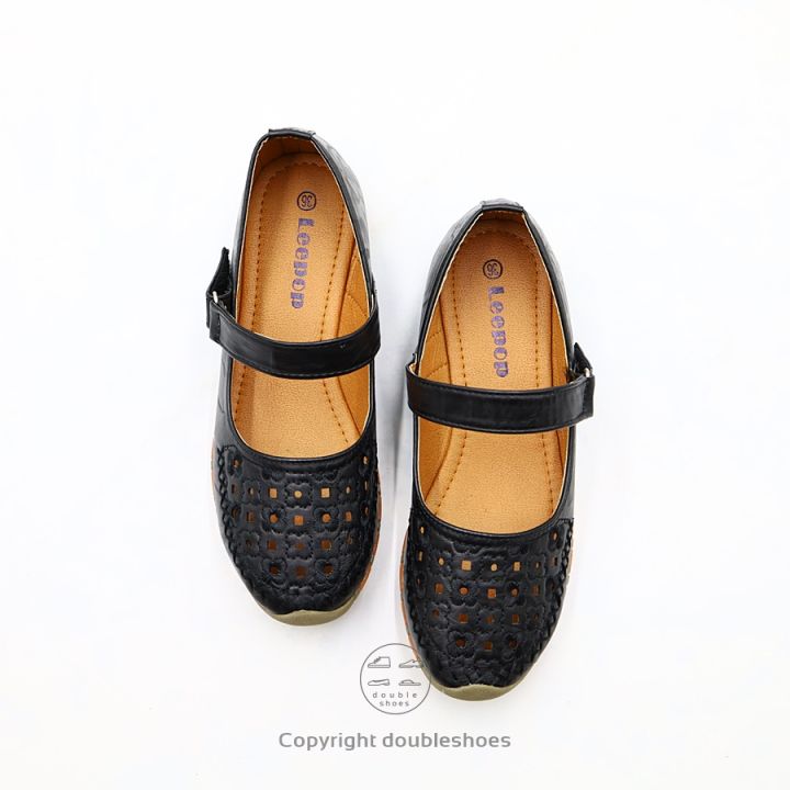 รองเท้าleepop-mk915-111a-รองเท้าคัชชูทรงสวย-รองเท้าออกงาน-รองเท้าทำงาน-ส้นเตี้ย-ลายฉลุ-ลูกไม้-สีดำ-ขาว-แทน-แอปริคอท-ไซส์-36-41