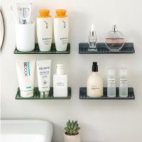 Bathroom Shelf Shower Punch Free Wall Shelf Home Decoration Rack Handicraft Display Storage Holder Bathroom Kitchen Organizer Bathroom Counter Storage