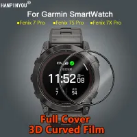 สำหรับ Garmin Fenix 7 7X 7S Pro สมาร์ทวอท์ชชุบ3D ป้องกันทุกส่วนของเครื่องพิเศษ PMMA แบบนิ่มปกป้องหน้าจอฟิล์ม PET-ไม่ใช่กระจก