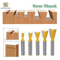 LANG TONG เครื่องมือ5PCS 8Mm Shank Dovetail Joint Router Bits ชุด14องศางานไม้แกะสลัก Bit Milling Cutter สำหรับไม้ LT002