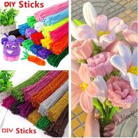 【Ready Stock】 ◇♦❆ C30 100PCS Pipe Cleaner Rod Diy Craft Chenille Sticks Chenille Stems Colorful Sticks Kids Toy Handmade Flower Materials Set