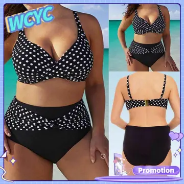 Women Sexy Halter Top Bikini Set Bandage Big Size High Waisted Swimsuit  Plus Bathing Suit Girl Swimwear