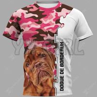 2023 new arrive- xzx180305   2022 Summer Dogue De Bordeaux Camouflage 3D All Over Printed T Shirts Funny Dog Tee Tops shirts Unisex