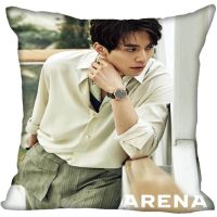 [Dudu home furnishing] ปลอกหมอน Kpop Lee Dong ใหม่พิมพ์ลายปลอกหมอนสี่เหลี่ยมปลอกหมอนผ้าซาตินซิปตกแต่งบ้าน (ด้านเดียว)