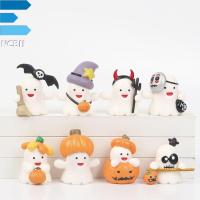 NCB11 8pcs/Set ฟักทองรูปจำลองขนาดเล็ก Hallowmas ฟักทองผีรุ่น ภูมิทัศน์ขนาดเล็กมาก Hallowmas ตุ๊กตาผีฟักทอง ตุ๊กตาโมเดลภูมิทัศน์ขนาดเล็ก 8ชิ้น/เซ็ต เครื่องประดับโมเดลขนาดเล็ก อุปกรณ์เสริมตกแต่ง