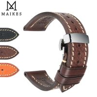 ✾ Luxury Handmade Watch Band Genuine Cow Leather Watch Strap With Butterfly Buckle Bracelet For Hamilton SEIKO Citizen Watchbands