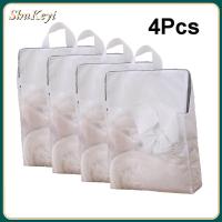 SHUKEYI 4Pcs ตาข่ายแบบตาข่าย ถุงซักผ้าซักอบรีด ช่องเปิดขนาดใหญ่พิเศษ พร้อมที่จับ ถุงซิปซิป แข็งแรงทนทาน ละเอียดอ่อนและละเอียดอ่อน ถุงซักได้ ซักถุงเท้าชุดชั้นใน