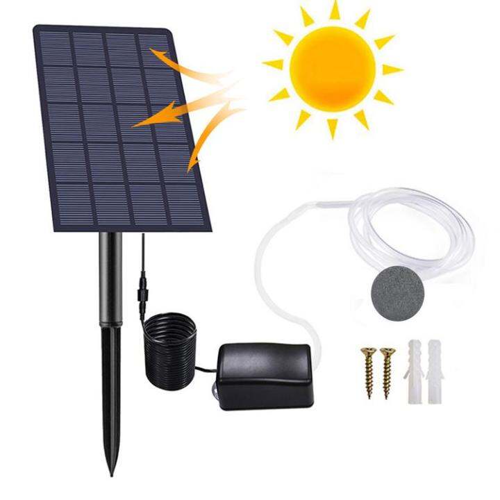 Solar Air Pump Kit 2.5W Solar Air Pump Aquarium and Air Bubble Stones