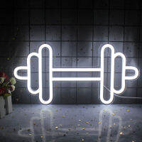 Neon Barbell Dumbbell Neon Sign Gym 3สีแขวนผนัง Neon Light Sign สำหรับ Sports Room Decor Club Party Bar Xmas Gift