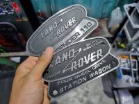 เพจโลโก้แลนด์โรเวอร์ อลูมิเนียม ติดด้านหลัง size 15 *  7.5 cm  LAND ROVER Station Wagon 4WD / DEFENDER 110 badge logo emblem