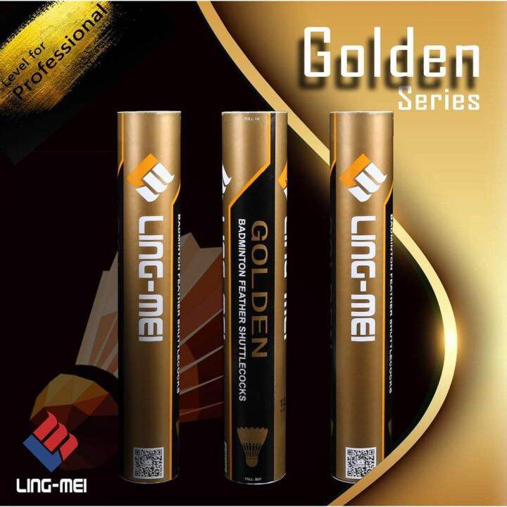 LINGMEI GOLDEN BADMINTON FEATHER SHUTTLECOCK ( 77 SPEED ) Lazada