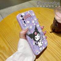 เคส Chenyyyka สำหรับ Huawei P20 Pro เคสแบบเต็มหน้าจอลาย Kuromi ดีไซน์ใหม่บางอย่างสร้างสรรค์เคสโทรศัพท์ป้องกันขอบสี่เหลี่ยมเคสนิ่มเคสปลอกซิลิโคนกันกระแทก