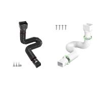 Rain Gutter Downspout Extensions, Flexible Drain Downspout Extender Extendable From 21 to 60 Inches, Screws