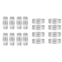 16Pcs Tart Ring, Heat-Resistant Perforated Cake Mousse Ring Round Double Rolled Tart Ring Mold, 6cm &amp; 8cm