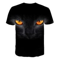 Summer New Cool Animal Cat graphic t shirts Men Fashion Casual Personality Printed Tees Trend harajuku Round Neck Short Sleeve