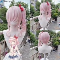 New! Akiyama Mizuki Cosplay Wig Anime Project SEKAI COLORFUL STAGE! Long 45cm Light Pink Curly Wig Heat Resistant Synthetic Wigs