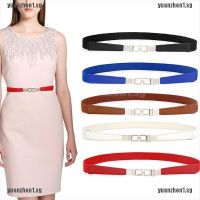 Women Waist Belt Narrow Stretch Dress Belt Thin Buckle Waistband For