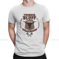 Wow Azeroth Game Thunderbluff Steakhouse Tshirt Men Gothic Large Punk Crewneck Cotton T Shirt 2020