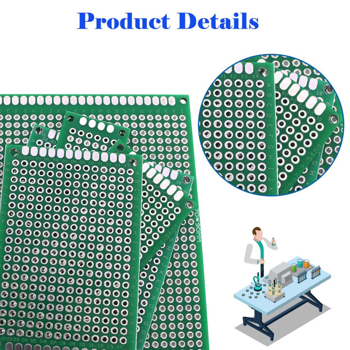 farfi-แผงวงจรบอร์ด-pcb-รูสำหรับติดตั้งพร้อมรูชุบดีบุกชุดแผงวงจร32ชิ้นแบบพรีเมี่ยมสำหรับงานบัดกรีแบบ-diy-สองด้านพร้อมรูชุบดีบุกและรูสำหรับติดตั้งที่เหมาะสำหรับวงจร