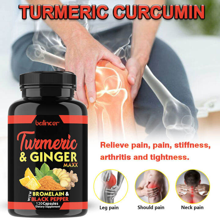 95 Curcumin & Black Pepper, Inflammation Reduction & Joint Support, Antioxidants Lazada