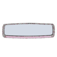 Rhinestone Car Interior Rear view Mirror Accessories Interior Decoration For Women Free Shipping Cute Rearview Bling Car Decor