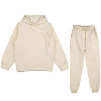 ใหม่ผู้ชายผู้หญิงสีทึบแขนยาว Hooded Sweatshirt และกางเกง Jogging ชุดลำลองฤดูหนาว Warm Hoodies Tracksuit Sport