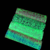 เรืองแสงในที่มืดพิมพ์วิจิตรก้อน G Litter F AUX หนังผ้าม้วนสำหรับเลื่อมเย็บปะติดปะต่อกันกระเป๋าศัพท์กรณีโบว์ DIY 30*135เซนติเมตร