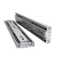 Thickened heavy-duty stainless steel three-section silent track slide rail guide rail pulley home desk coffee table drawer slide