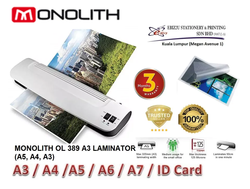 alive Muscular Extraction MONOLITH OL 389 A3 LAMINATOR (A5, A4, A3) Laminator Machine, laminate  machine, laminate, Laminator | Lazada