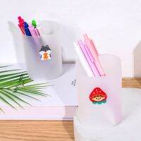 Kawaii Organizer Pen Holder Student Cute Large-capacity Desktop Organizer Storage Creative Tube Sweet Pencil Case Storage Boxes