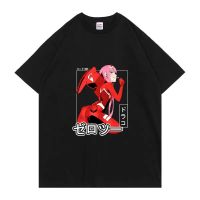 Men Pure Cotton Darling In The Franxx Anime Tshirt Loose Zero Two Printed Pattern Tee T Shirts