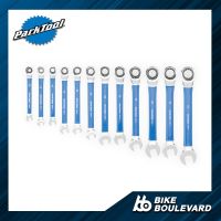 Parktool  MWR-SET เครื่องมือประแจชุดขนาด 6-17 มิล ปลายด้ามฟรีหมุนได้ ด้ามยางทนทาน Ratcheting Metric Wrench Set of 12: 6mm to 17mm เครื่องมือซ่อมจักรยาน จาก USA