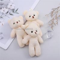 【CW】10cm Mini Plush Bear Small Pendant Cute Doll Soft Stuffed Kids Girls Gift Toy