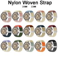 ▤﹍﹍ Nylon woven Watchband 20mm Strap for Galaxy Watch 5 Pro Replacement Bracelet for Galaxy 4 42mm/46mm Active2 40mm 44mm Wristband