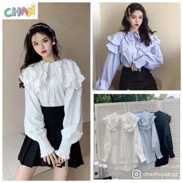 Áo sơ mi nữ cổ tàu tay lỡ cách điệu tơ hoa thanh lịch  My Way Fashion   Thời trang thiết kế cao cấp