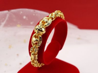 apata jewelry สร้อยข้อมือ2บาท ลายมีนาโอ่งทอง สร้อยข้อมือผู้หญิงสวยเหมือนแท้ สร้อยข้อมือทองชุบ ชุบเศษทองแท้96.5 เศษทองแท้เยาวราช บล็อคเยาวราช