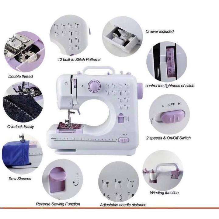 12 Stitch Sewing Machine Mini Multifunctional Household Sewing Machine
