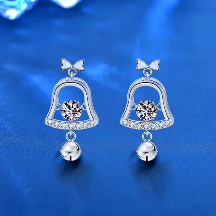 european-and-american-jingling-bell-earrings-elegant-tassel-earrings-925-silver-needle-exquisite-fashion-moissanite-ear-studs-earrings