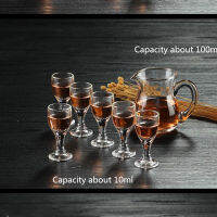 7PCSlot European glass wine glass Simple household glass wine set WSHYUFEI