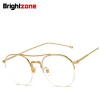 Brightzone-Óculos Vintage Meia Armação Para Homens,Óculos Miopia, Armação Para Óculos,Óptos,Moda