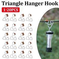 ▬ 1-20PCS Triangle Hanger Hook Outdoor Tactical Gloves Climbing Gloves Safety Clip Camping Tent Light Hanger Rope Anti-lost Buckle