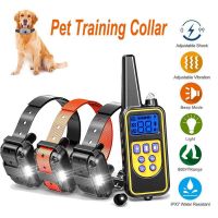 800M Electric Dog Training Collar Waterproof Rechargeable Dog Collar With Remote Control Receiver Pet Training Collar