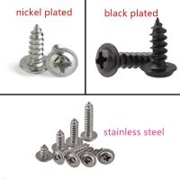 100pcs M1.7 M2 M2.3 M3 stainless steel / steel with black or nickel self-tapping with Padded Screws Collar Pad Washer Screw