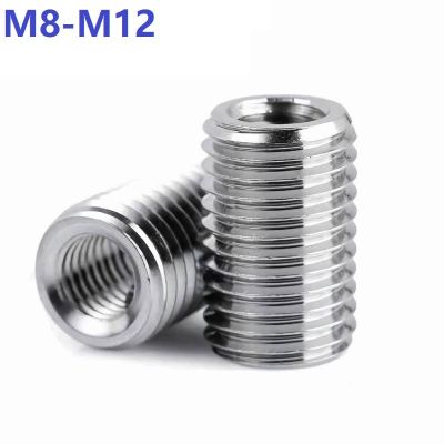 M8 M10 M12 304 stainless internal and external nut thread conversion socket screw thread sheath straight screw Nails Screws Fasteners