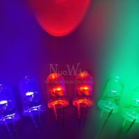 ✘☑ 50pcs F5 5mm Fast / Slow RGB Flash Red Green Blue Rainbow Multi Color Light Emitting Diode Round LED Full Color DIY