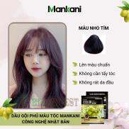Gói dầu gội nhuộm tóc, thảo dược màu Nho Tím, Mankani Chính Hãng