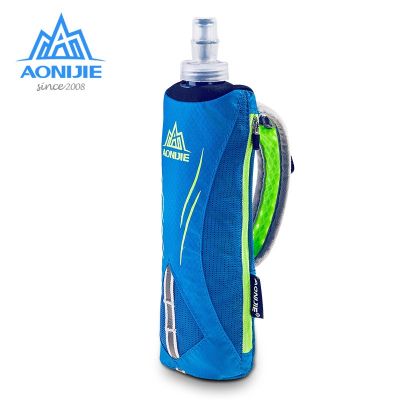 AONIJIE Waterpoof Hand-held Sport Bottle Kettle Pack Storage Bag Outdoor Marathon Running Phone Bag for 500mL Soft Water Flask