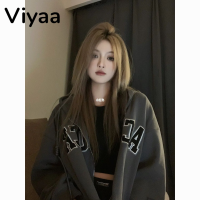 Viyaa เสื้อกันหนาว เสื้อแขนยาวผญ เสื้อเเขนยาว สไตล์เกาหลี ใหม่ กราฟฟิตี้ เสื้อแขนยาวฮูด เสื้อกันหนาวมีฮู้ด 2023 ใหม่ WWY2391202 37Z230914