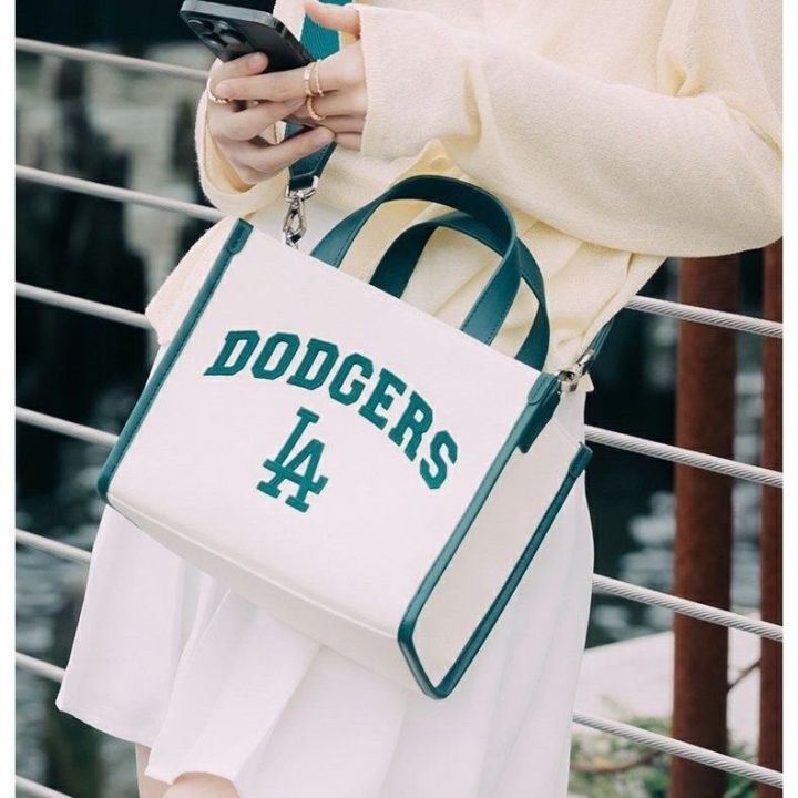 mlb-official-ny-new-ny-large-letter-casual-all-match-portable-horizontal-version-tote-bag-commuter-tote-bag